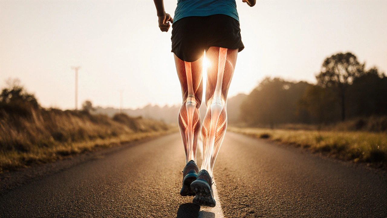 Сравнение на напрегнати и релаксирани мускули при бягач след регулярен спортивен масаж.